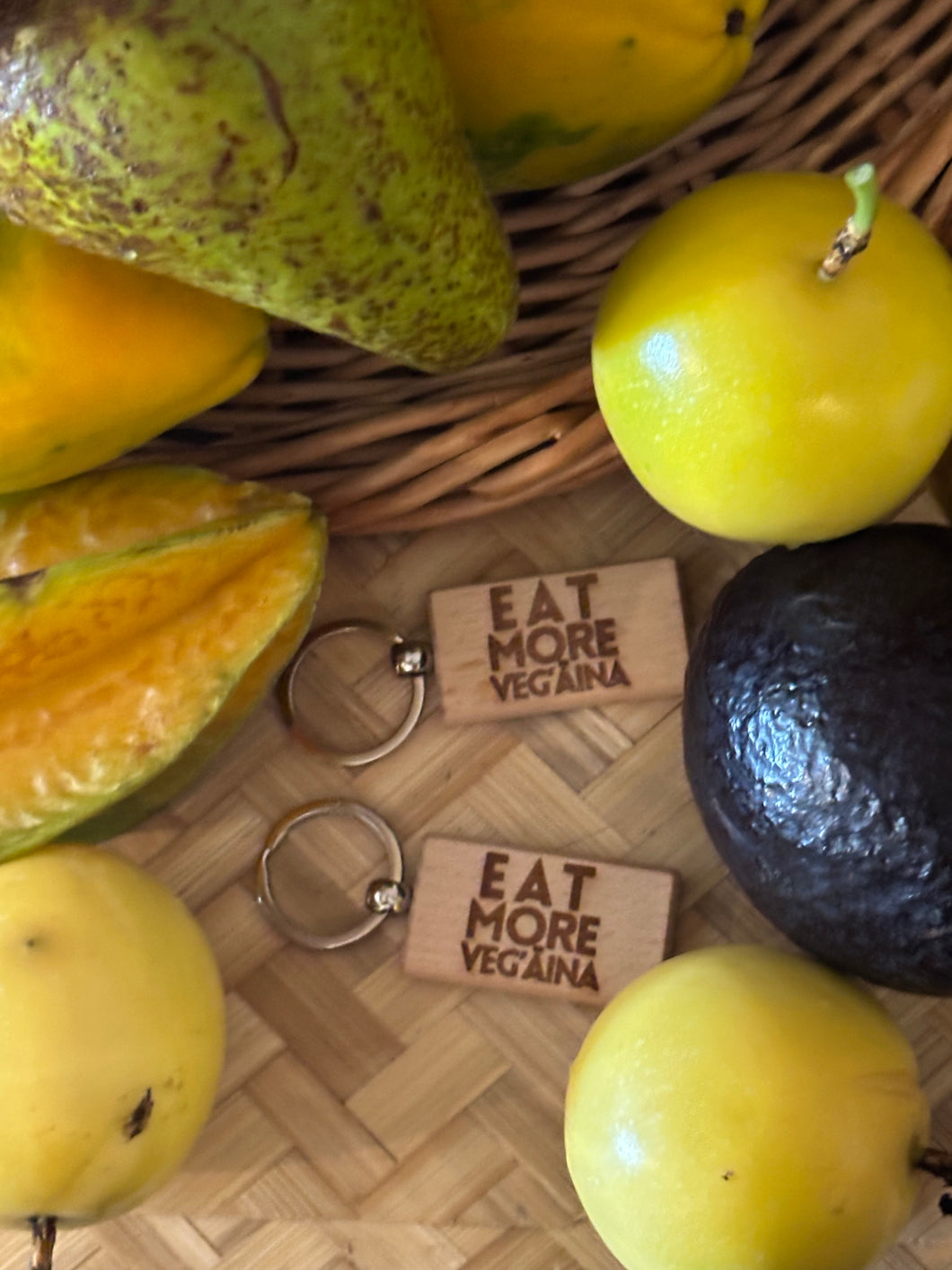 Eat More Veg'ĀINA keychain