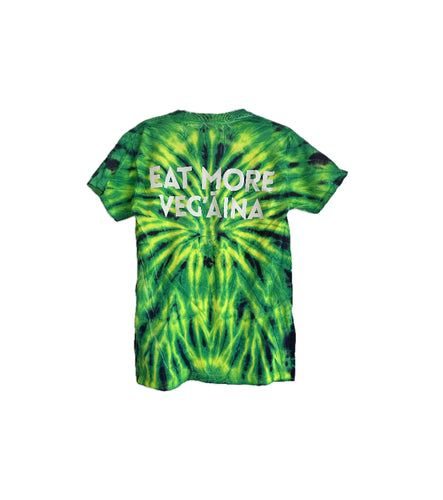 Lime citrus tie-dye EAT MORE VEG’ĀINA TEE