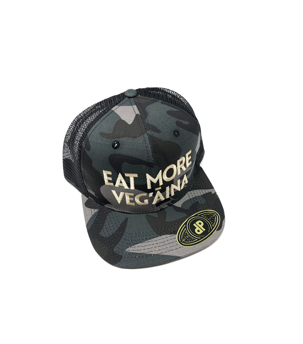 Camo flatbill veg’āina hat